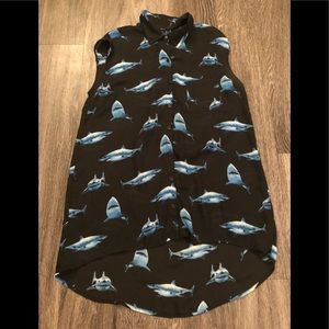 Sleeveless Shark Shirt